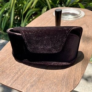 Tom Ford sunglasses case in brown velour